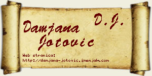 Damjana Jotović vizit kartica